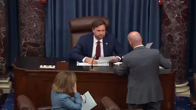 Vance casts tie-breaking votes to move forward $9.4B rescissions package — which would defund PBS and NPR — in Senate