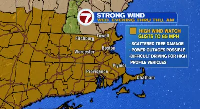Major wind ahead for Wednesday night