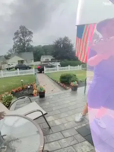 New Jersey deliveryman nearly struck by lightning while dropping off food: wild video