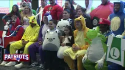 Patriots players dress up for Halloween party to benefit children battling cancer